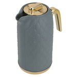 Timeless plastic rattan thermos, 1 liter, golden-dark gray handle product image 2