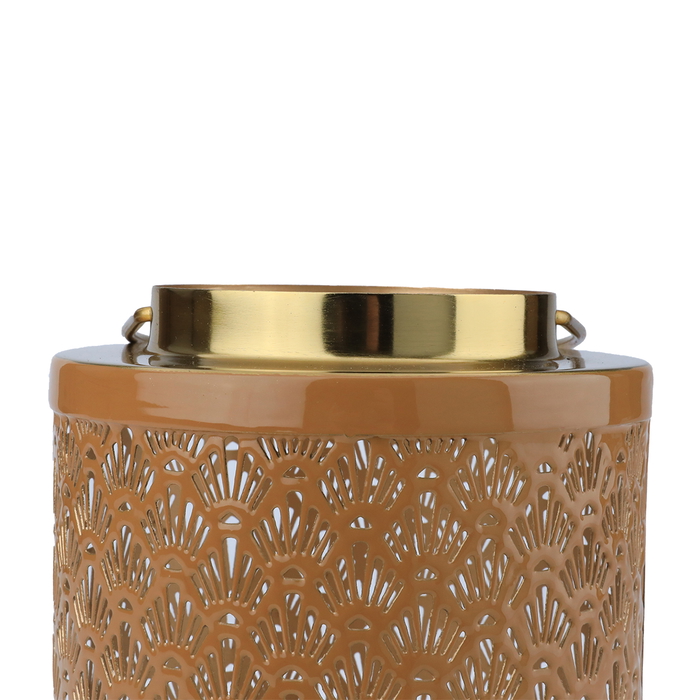 Al Ain Andalusia Indian lantern steel, 15 x 15 x 18 cm, cylindrical, hand grip - gold product image 3