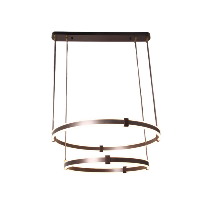 Al Saif Gallery aluminum chandelier, 60-80 cm, 100 watts, circular - brown product image 3