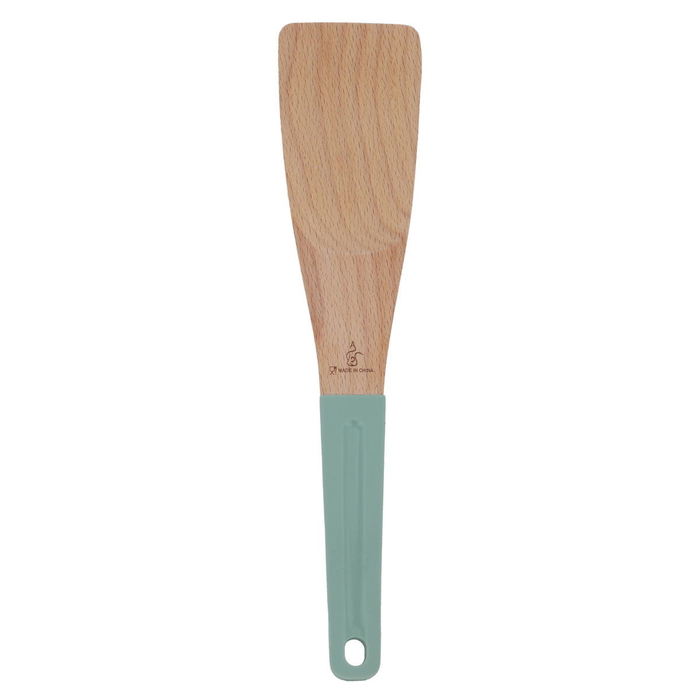 Al Saif Gallery wooden spoon, with silicone handle - green product image 2