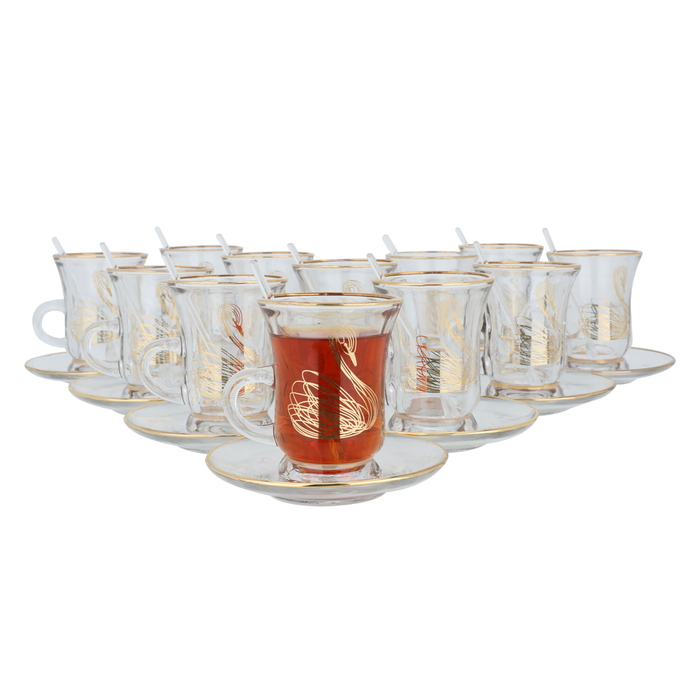 Al Saif Gallery glass tea coffee serving set, 50 pieces - transparent product image 3