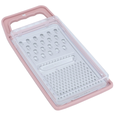 Al Saif Gallery Steel grater with plastic box - silver pink product image 1