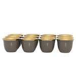 Al Saif Gallery porcelain coffee cup set, 12 pieces, gold rims - dark gray product image 2