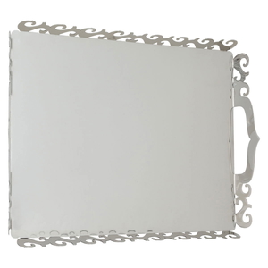 Tofaria rectangular steel hand held by Al Saif Gallery, 43 x 32 x 4 cm - silver product image