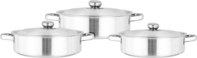 Al Saif Gallery Aluminum Cookware Set, 6 Pieces - Silver product image 1