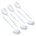 Al Saif Gallery steel spoons, 21x4.5 cm, 6 pieces, engraved - silver product image 1