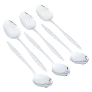 Al Saif Gallery steel spoons, 21x4.5 cm, 6 pieces, engraved - silver product image