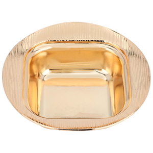 Noa Steel Al Saif Gallery Plate, Round - Gold product image