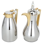 Al Saif Gallery Plastic Thermos Set (Alaa), 1 liter - 0.75 liters, 2 pieces - silver product image 2