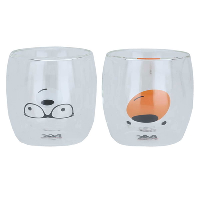 Al Saif Gallery glass cups set, two pieces - white product image 1