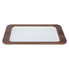 Tofariyah Steel Al Saif Gallery, 45 x 30.2 x 4.2 cm, rectangle, wooden edge, large - white product image 2