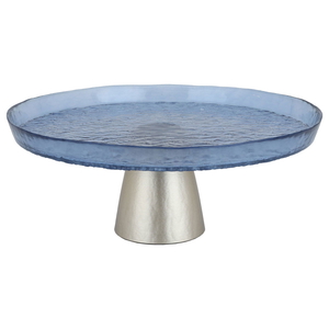 Al Saif Gallery Glass Serving Stand, 32X32X13 Cm - Blue product image