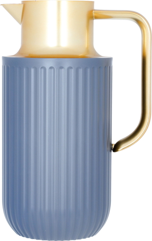 Laura Plastic Everest Thermos, 1.6 litres, gold handle - dark grey product image