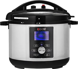 Edison Granite Pot Electric Pressure Cooker, 1400 Watt, 10 Liters, 11 Functions - Silver Black product image