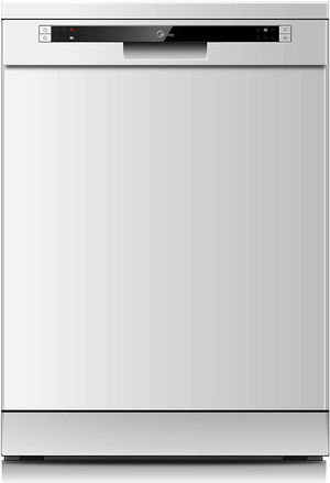 Midea Dishwasher WQP125201CW, 12 Place Settings, 7 Programs, Button Control - White product image