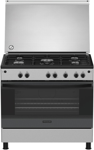 Frigidaire Stainless Steel Gas Oven, 90x60 cm, 5 Burners, Full Safety, FNGJ90JGZP - Black Silver product image