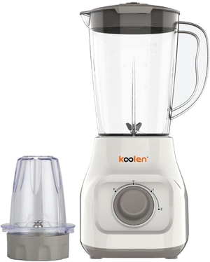 Koolen Electric Blender with Grinder, 350 Watts, 1 Liter, 2 Speeds, 801107014 - White product image