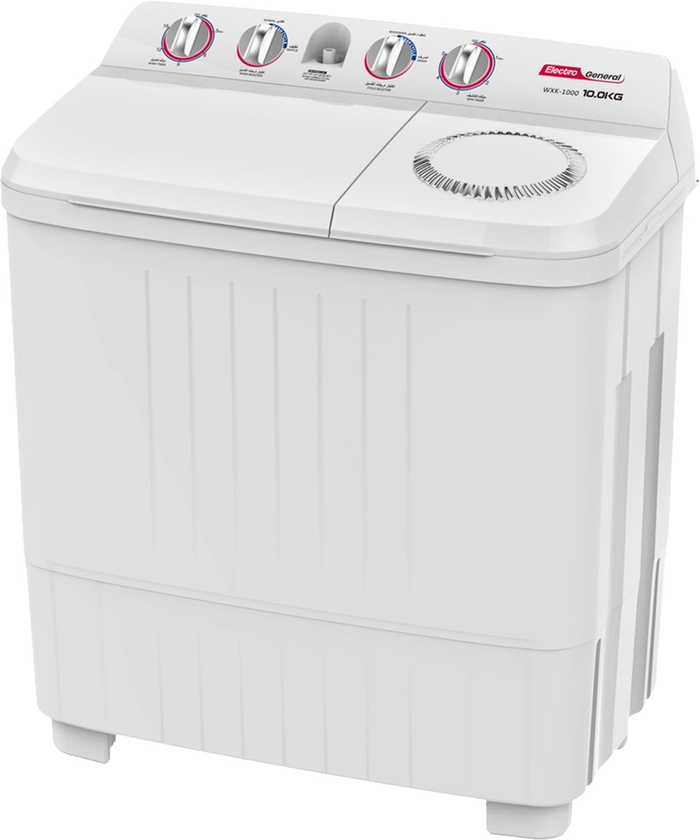 Electro Genral WXK-1000 Top Load half automatic Washing Machine, 10 Kg, 2 Tub - White product image 1