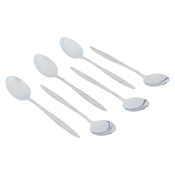 Al Saif Gallery steel tea spoons, 6 pieces, engraved - silver product image 4