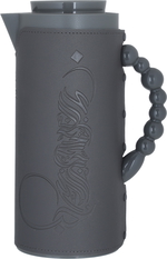 Royal7 Plastic Alsaif Gallery Thermos, 1 litre, embossed leather - dark grey product image 1