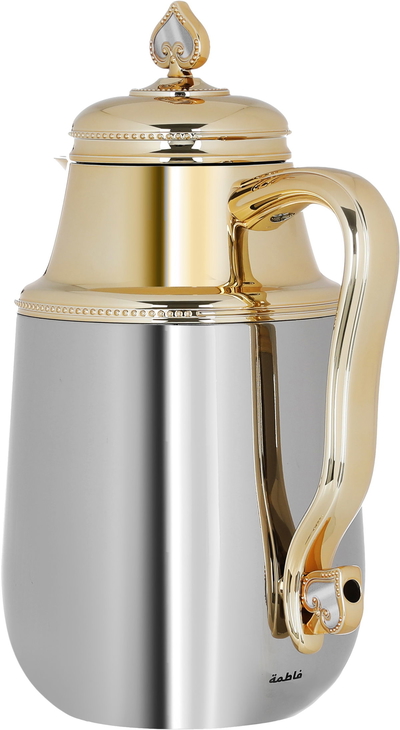 Al Saif Gallery Plastic Thermos Set (Fatima), 1 liter - 0.75 litres, 2 pieces - silver product image 7