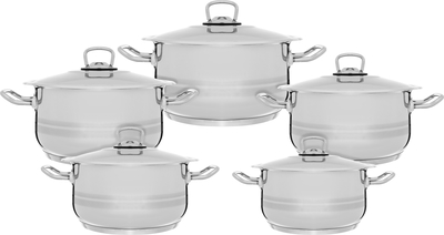 Hashver steel cookware set, 10 pieces, Turkish - silver product image 1