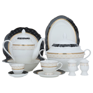 Al Saif Gallery porcelain dining set, 65 pieces - white product image