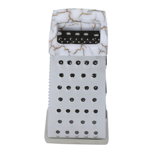 Al Saif Gallery steel grater, plastic handle, marble engraving - silver product image