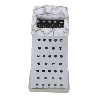 Al Saif Gallery steel grater, plastic handle, marble engraving - silver product image 1