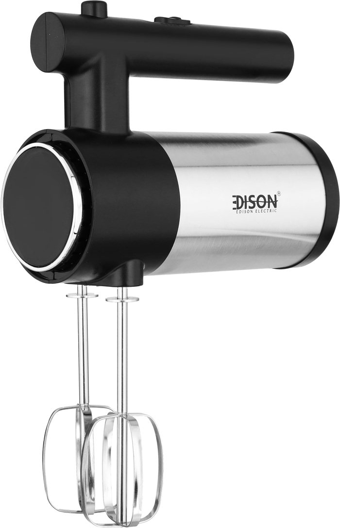 Edison HM1240 Hand Mixer, 400 Watt, 5 Speeds, Steel - Silver Black product image 3