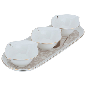 Al Saif Gallery Porcelain Yogurt Set, 4.5 oz, 4 Pieces - White product image