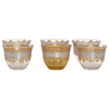 Al Saif Gallery Glass Arabic Coffee Cups Set, 6 Pieces - Golden Silver product image 1