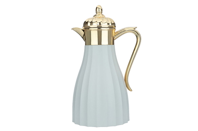 طقم دلال كِندة استيل السيف، 1/0.7 لتر، يد ذهبي - رمادي فاتح product image 2