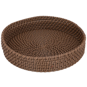 Al Saif Gallery wicker tofir, 36 x 36 x 7 cm, round - brown product image