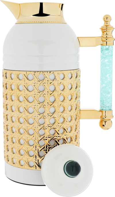 Al Saif Gallery Sarah Steel Thermos Set, 1/1 Liter, 2 Pieces - Pearl Gold product image 7