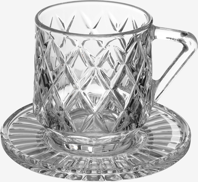 Al Saif Gallery glass tea cup set, with saucer, 12 pieces - transparent product image 2