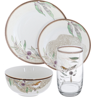 Al Saif Gallery Porcelain Dinner Serving Set, 24 Pieces - White product image