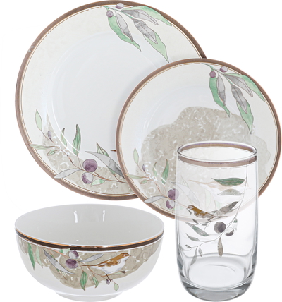 Al Saif Gallery Porcelain Dinner Serving Set, 24 Pieces - White product image 1