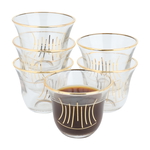 Al Saif Gallery glass tea coffee serving set, 50 pieces - transparent product image 2