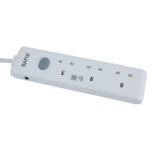 Al Saif Gallery plastic electrical hub, switch, 3 outlets - white product image