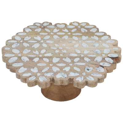 Al Saif Gallery wooden cake stand, 10 x 10 x 5.5 cm, with base - brown product image 2