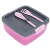 Al Saif Gallery Plastic Lunch Box, 1.6 L, with Spoon and Container - Pink product image 2