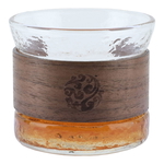 Al Saif Gallery Clear Glass Mug with Wooden Strap, 130 ml - Clear product image 1