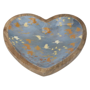 Al Saif Gallery wooden serving plate, 21 x 24 x 3 cm, heart - multi-colored product image