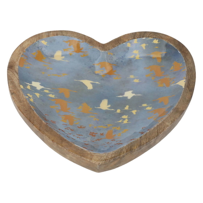 Al Saif Gallery wooden serving plate, 21 x 24 x 3 cm, heart - multi-colored product image 1