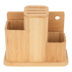 Al Saif Gallery wooden spoon and knife stand, 29 x 15 x 24 cm - beige product image 1