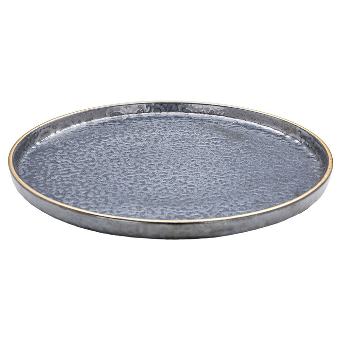 Al Saif Gallery porcelain serving plate, 26 cm, round - black product image 1