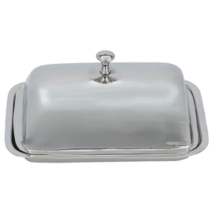 Al Saif Gallery steel serving plate, 18 x 12 x 9 cm, cover, rectangle - silver product image