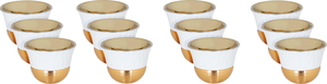 Al Saif Gallery porcelain Arabic coffee cups set, golden wavy, 12 pieces - white product image