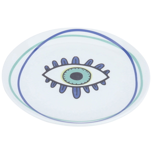 Al Saif Gallery porcelain serving plate, 26 cm, round, eye pattern - white product image